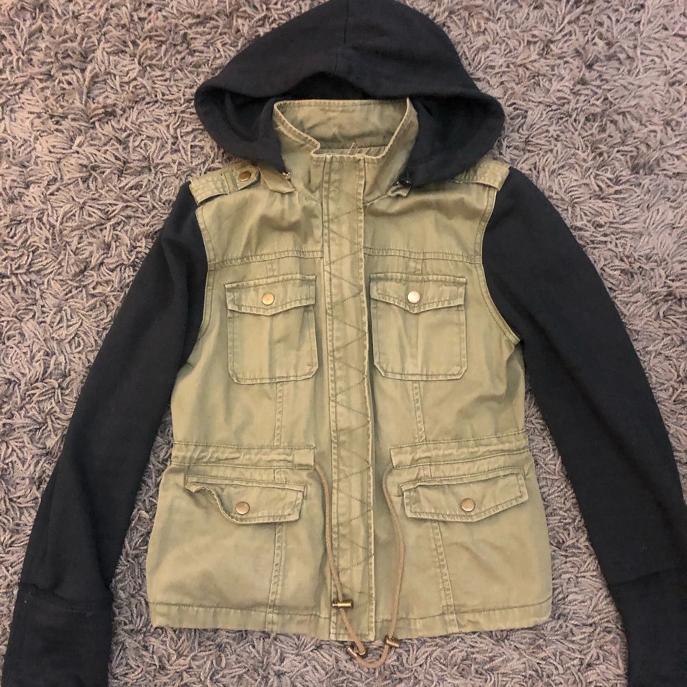 Olive green utility jacket